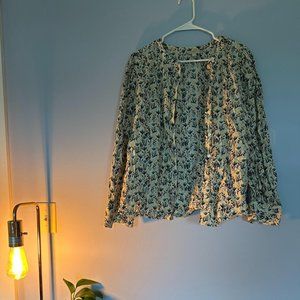 LOFT button down floral shirt